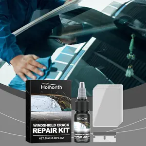 Glass Crack Repair Kit, Clear Vision Nano Repair Fluid Kit for Car Front Windshields