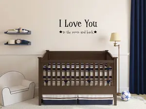 I Love You To The Moon and Back Wall Decal
