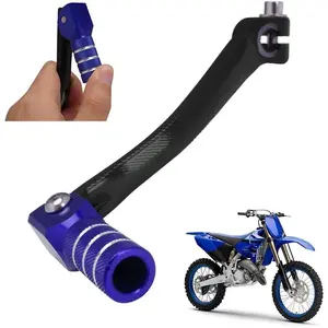 Motorcycle Folding Gear Shifter Shift Lever Pedal CNC Universal for YZ TTR PW 50cc - 125cc CRF XR RM KX KLX SSR Apollo TAO TAO SDG Dirt Pit Bike Blue