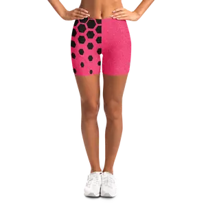 Glitter Hex Legging Shorts - AOP for Summer, Unisex, Compression Wear