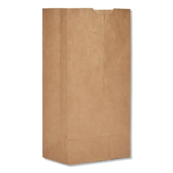 Gen BAGGK4500 Standard-Duty Gusseted Sides Self-Open Grocery Paper Bags, Beige, 5x3.33x9.75 in, 4 lbs Capacity, 30lbs Max, High-Traffic Use, 500-Count Pack