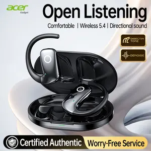 Acer OHR547 Wireless Open-Ear Headphone, Fashionable Earbuds, Wireless Gaming Earphones, HIFI Sound Quality Music Headset for Gaming Travel Sports Built-in Mic, Electronic Audio & Video Product Black Dual Bt