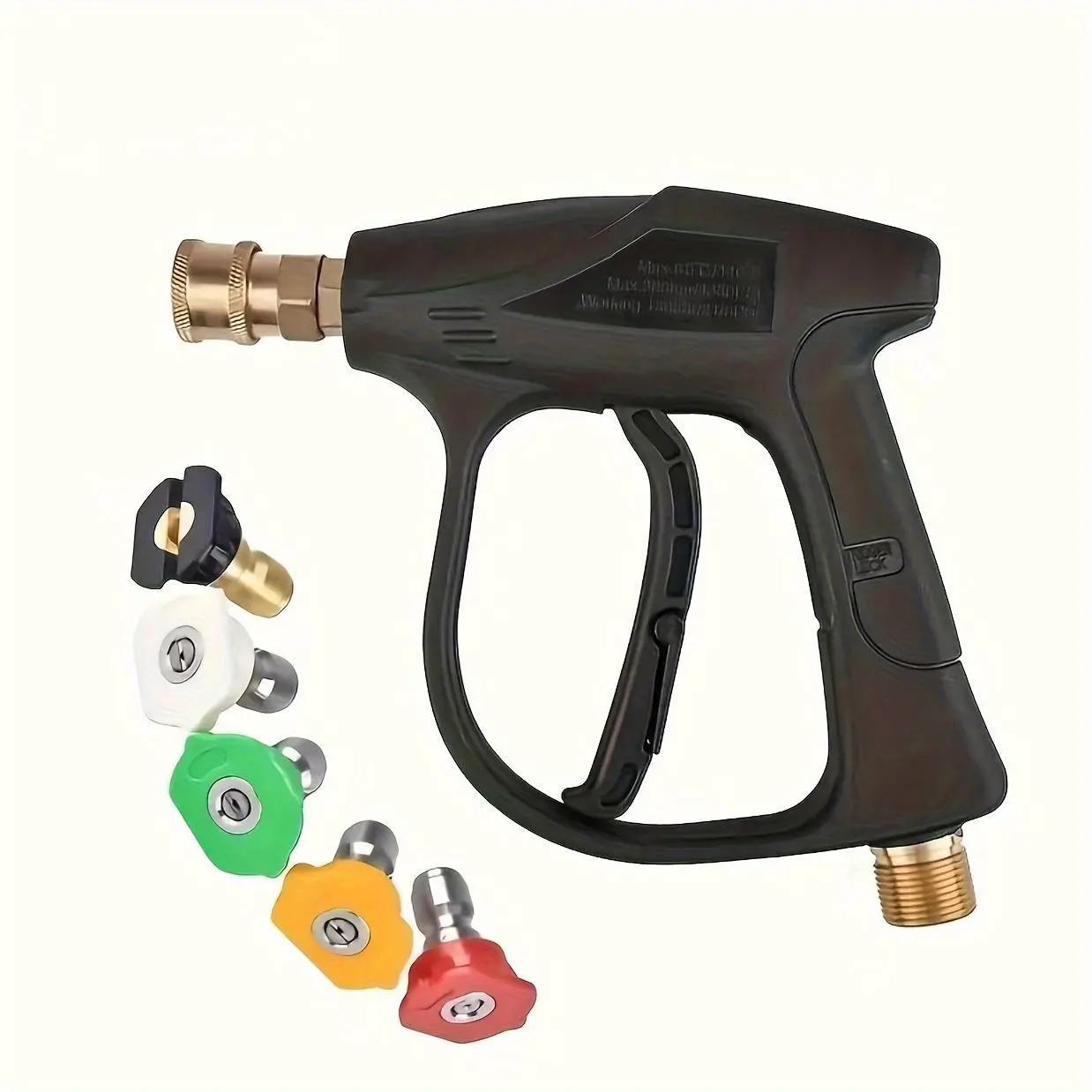 High Pressure Car Washer, Car Wash Sprayer with 5 Counts 3000 PSI Quick Connect Nozzle (1 Set), Compatible with M22-14 Hose Adapter, Suitable for Car Washing & Garden Watering