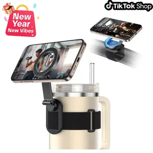 [Holiday Haul] Omoton Magnetic Water Bottle Phone Holder with Adjustable Straps Hands-Free Gym Exercise Compatible with Stanley Tumbler Cellphone Stand, Dealsforyourday