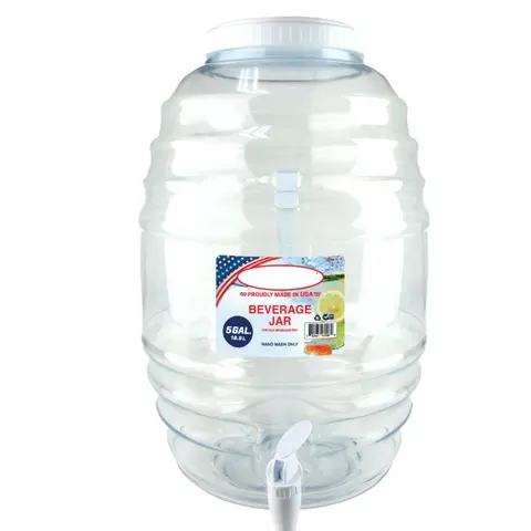 5 Gallon Vitrolero White Beverage Dispenser - Perfect for Home and Office Use - Drinkware, Jugs Serving