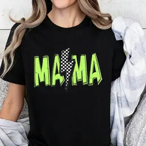 Retro Neon Mama Shirt Mothers Day Gift From Daughter for Mom Mama Tshirt For Birthday For Her Baby Shower Christmas