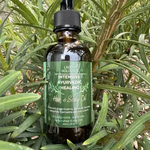 Scalp Eczema & Hair Growth Oil - Intensive Ayurvedic Blend with Rosemary for Daily Haircare