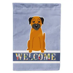 Border Terrier Welcome Flag Garden Size BB5620GF