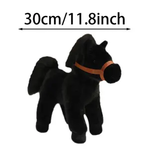 30cm High Quality Super Realistic Pony Plush Toys Stuffed Animal Standing Horse Plush Dolls Room Decor Funny Birthday Kids Gift