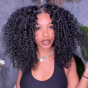 Fashion New [Kinky Curly Wig] Human Hair Kinky Curly Lace Front Wigs |   4x4x1 Closure Wig Pre Cut Lace Ready To Go Glueless Wigs Bleached Knots Pre Plucked 14-24 Inch