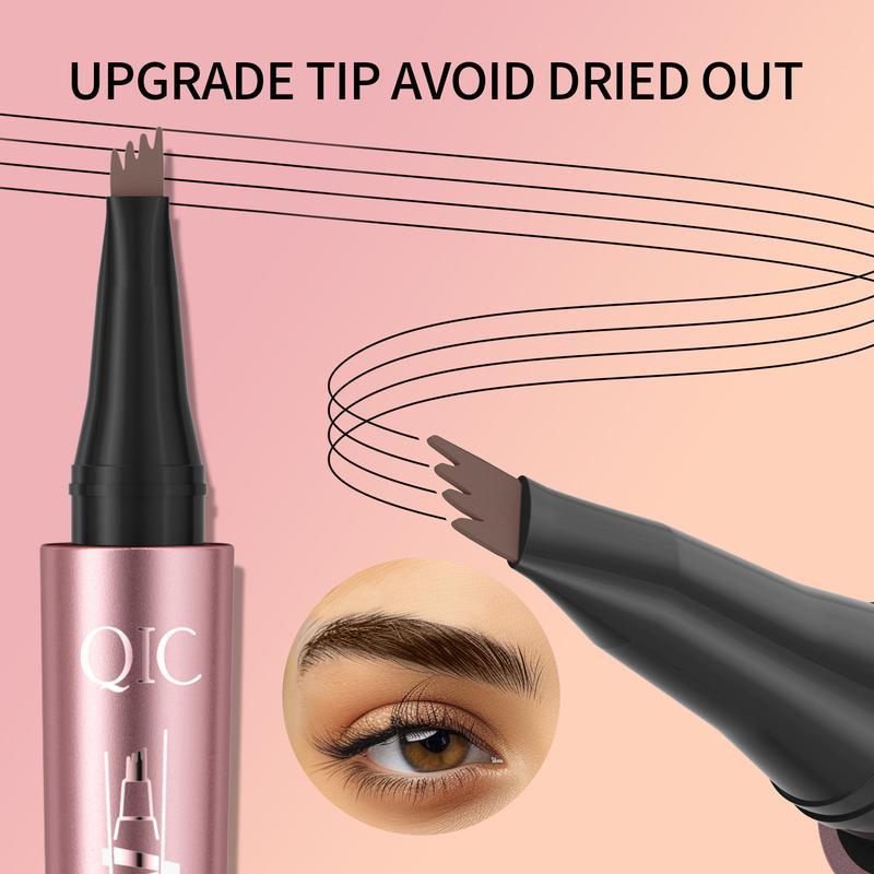 Natural Hair-Like Stroke Micro-Fork Eyebrow Pen, Waterproof & Long-Lasting Brow Pencil, Smudge-Proof Brow Makeup Tool for Daily Natural Looks & Soft Glam Finish