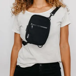 Brixley Crossbody Bag with Zippered Main Compartment & Adjustable Strap - Machine Washable Travel-Friendly Fanny Pack for Women Men Girls