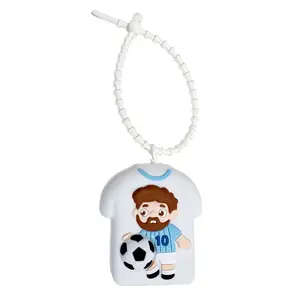 Cute Cartoon Soccer Player Squishy Keychain ️ | Fun Stress Relief Bag Charm & Perfect Party Favor