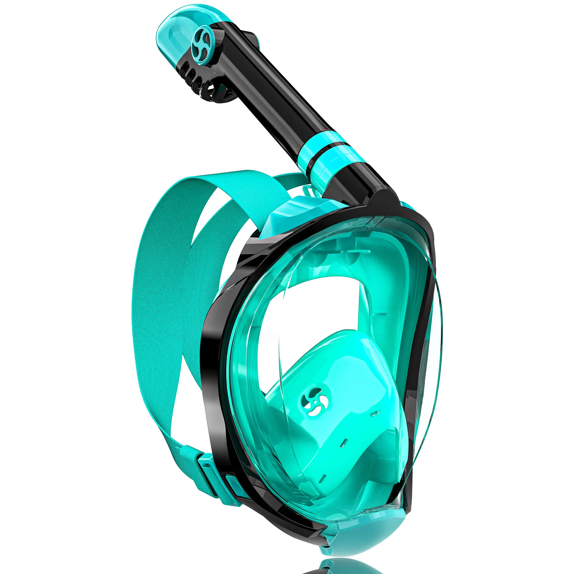 QingSong Full Face Snorkel Mask for Adults & Kids, Snorkeling Gear with Camera Mount, Foldable 180 Degree Panoramic View Snorkeling Set Anti-Fog Anti-Leak snorkelling