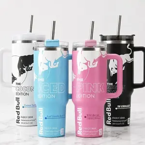 Bull FULL OF COLORS EDITION 40oz Stainless Steel Tumbler With Handle and Straw, Double Wall Vacuum Insulated Travel Mug
