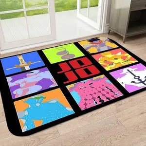 1pc Jojo Themed Rug, Geometric Graphic Rug, Unlock the Fantasy and Passion of Jojo's World, Durable High-End Printed Mat for Living Room, Bedroom, Bathroom & More
