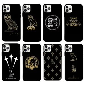 D-Drake O-OvO OWL Phone Case For iPhone 17Promax 17 16 15 14 13 12 11 Mini Pro Max  Air X XR XSMAX Soft shockproof soft back Silicone Black Case