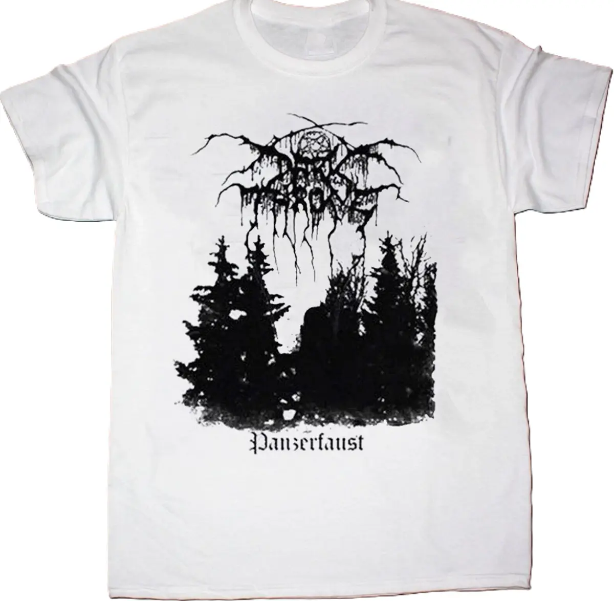 Darkthrone Band White T-Shirt, Gift for Fans Cotton Unisex Men's T-Shirt Casual