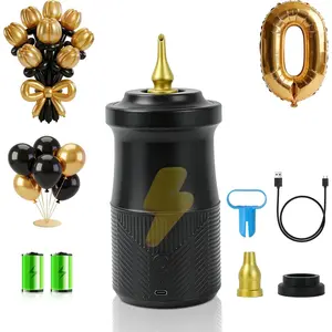 Balloon Pump Electric with Battery, 2-in-1 Electric Air Pump for Long Balloon Inflator Blower Machine for Birthday Celebration Balloons Decorations,260/160,Foil, Latex Balloons