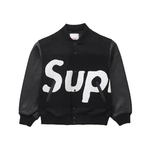 Supreme Men's Big Logo Chenille Varsity Jacket Black, from StockX