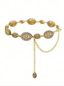 1 pc Women's Western Metal Conch Belt Cowboy Cowgirl Belt Cowboy Dress Chain Belt Cowboy Country Concert Clothing Accessories Waist Chain