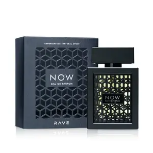 Lattafa Rave Now for Men Eau de Parfum Spray 3.4 Ounce - Vaporisateur Natural Spray in Black Packaging Lattafa Rave Now for Men Eau de Parfum Spray 3.4 Ounce - Vaporisateur Natural Spray in Black Packaging