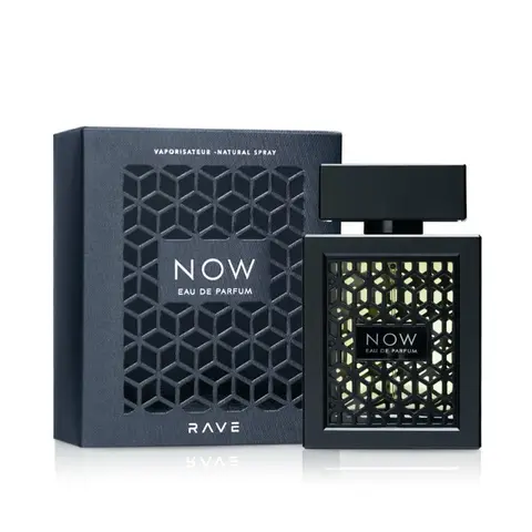 Lattafa Rave Now for Men Eau de Parfum Spray 3.4 Ounce - Vaporisateur Natural Spray in Black Packaging