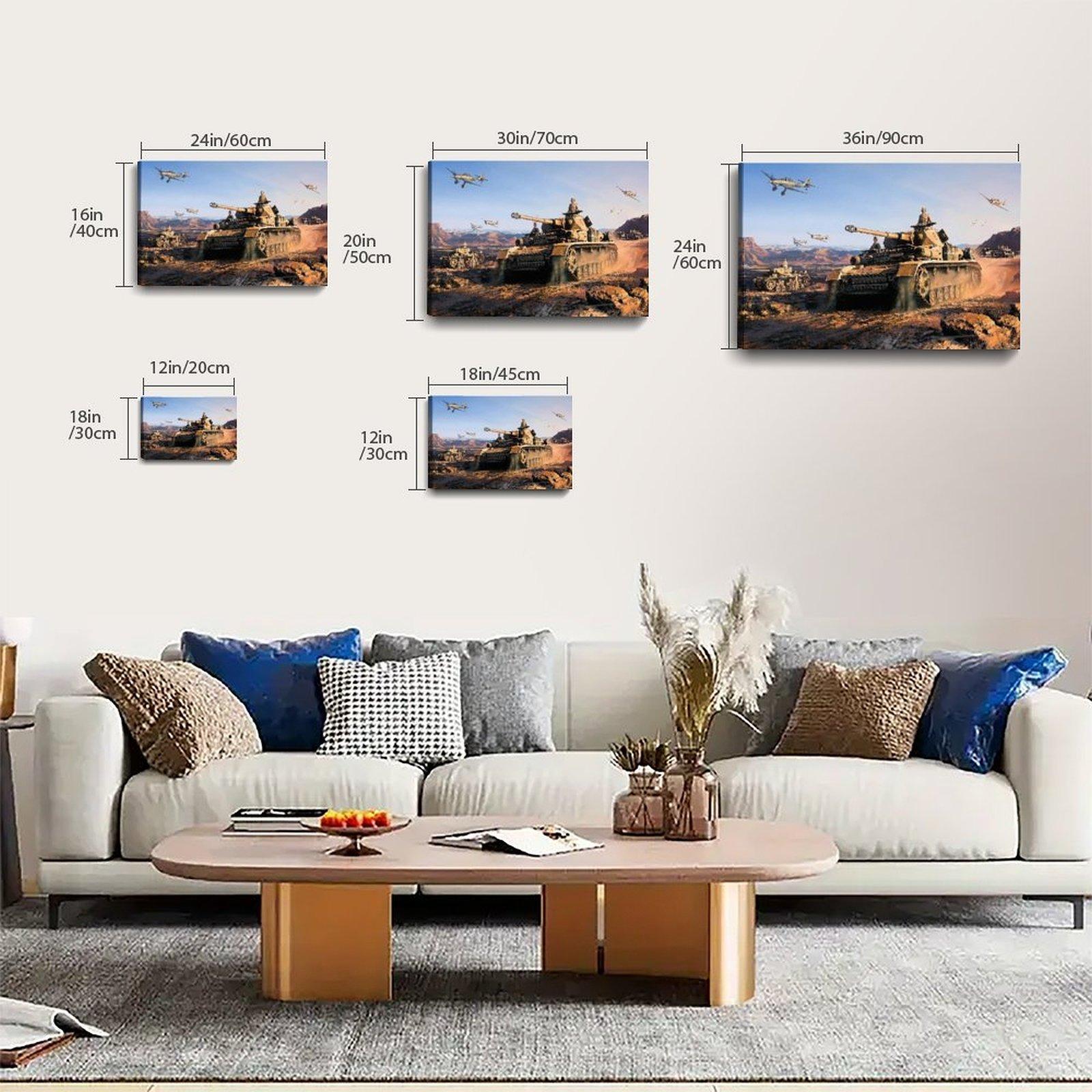 Military Tank Poster Panzer IV Tanks Poster Decorative Painting Canvas Wall Art Picture Print Modern Family Bedroom Decor