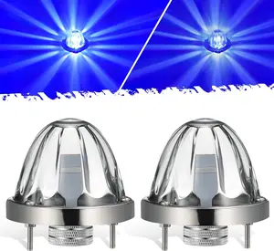 Partsam Glass Watermelon Lights with Bezel Replacement for Kenworth Peterbilt Freightliner Trucks