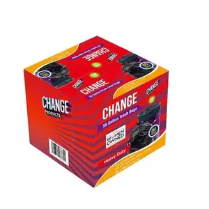 CHANGE PRODUCTS 55 Gallon Heavy Duty Trash Bags - 80 Count - Durable Strong Garbage Bags for Home & Commercial Use