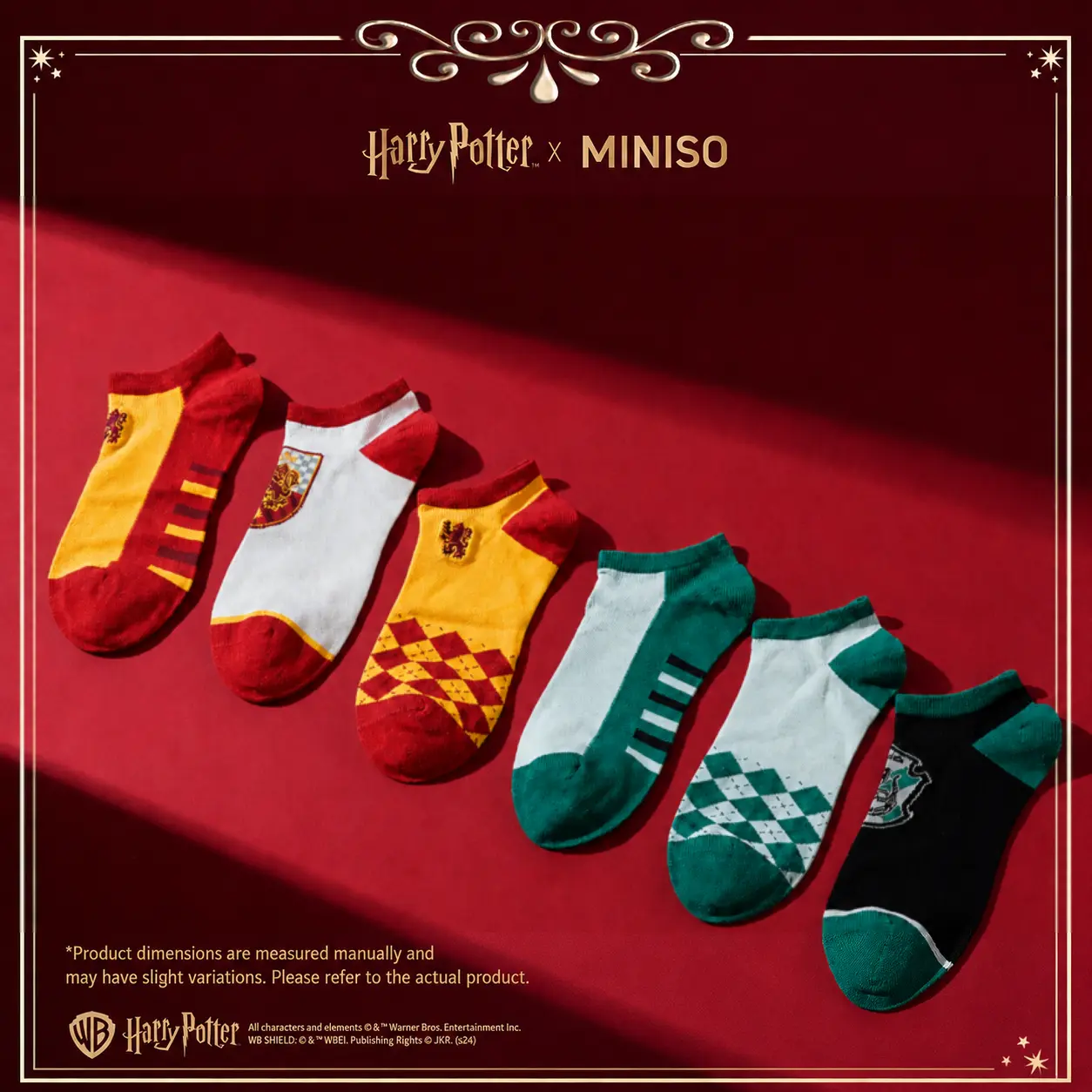 Womenswear Harry Potter Series 3-Pair Low Cut Socks Set, Autumn-Winter Comfortable Unisex Home Socks, Back To School