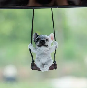 SAANY Pug Dog Rear View Mirror Hanging Charm | Adorable Cute Car Accessories, Gifts for New Drivers