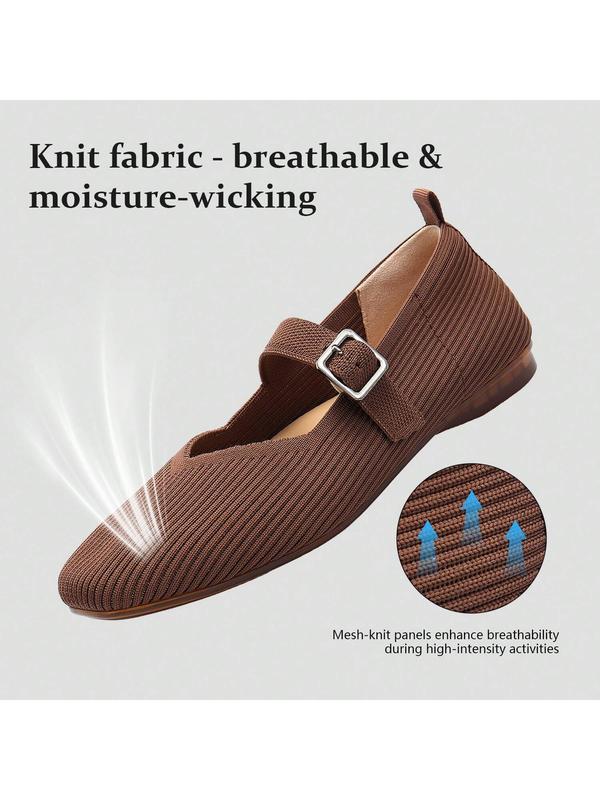 Women's Flat Shoes Round Toe with V-Shaped Opening Comfortable for Daily Casual Wear and Commuting Low Wedge Heel Adjustable Ankle Strap with Buckle Flat Shoes Ideal for Holiday Outfits and Everyday Use