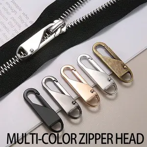 20 pieces of detachable zipper repair kit-zipper slider, zipper instant repair kit, broken buckle, travel bag, luggage, zipper slider, (black+silver+gray+gold+bronze)