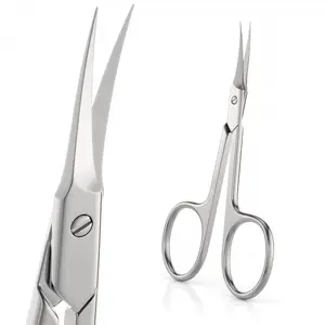 Precision Curved Stainless Steel Scissors, Multi-Purpose Beauty Tool, Non-Slip Handle, Odorless, Ideal Trimming, Shaping, Cutting