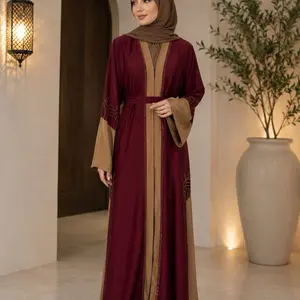 #22 Dubai luxury 1-piece abaya with matching hijab and belt
