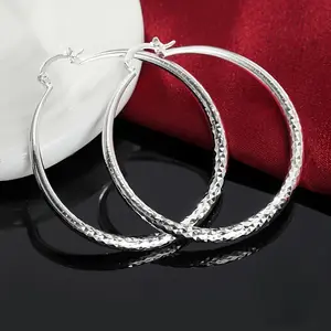 Pair Of  Silver Earrings, Suitable For Women, Silver Color, Hypoallergenic Ear Needles, Suitable For Daily And Vacation Wear, Ideal Valentine's Day Gift