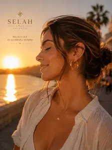 Selah Luxe Medium Gold-Plated Hoop Earrings