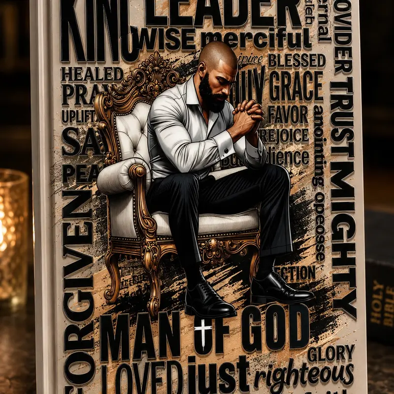 Man Of God UV DTF Journal Transfer