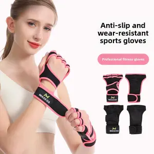 Weightlifting, cycling, palm protection, fitness diving material, honeycomb silicone, non-slip and wear-resistant gloves, palm protection. breathable wrist support training glove