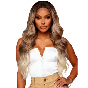 [Blend] Buy 1 Get 1 FREE Blended Human Hair Wig | Soft Natural Lace Front, Easy Install, Everyday Must-Have, #1B 13*6 Lace Front & #12/60A T Part Lace Body Wave Wig #SummerVibes
