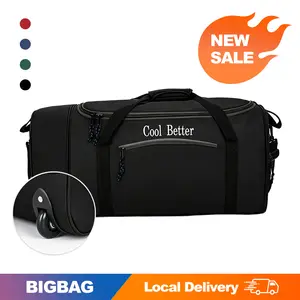 70L Foldable Hospital Duffle Bag with Wheels, Lightweight Expandable Spinner for Moms, Travel Essentials with Wet Pocket & Double Straps, Stylish Multifunctional Portable Storage Bag