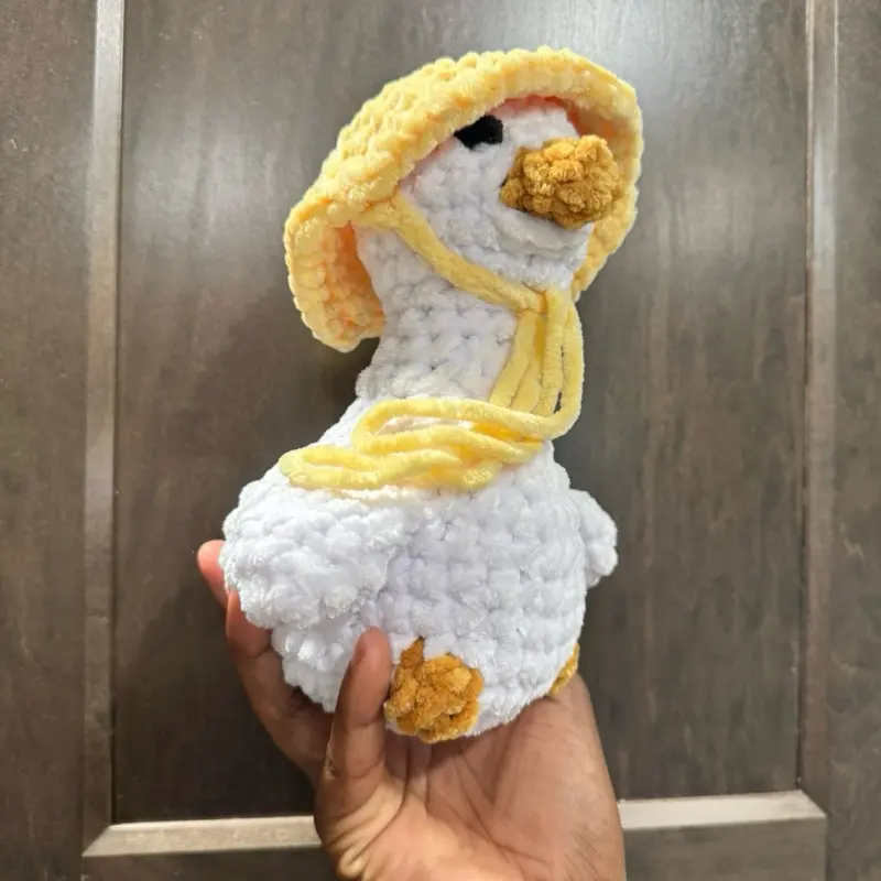 Handmade crochet silly goose