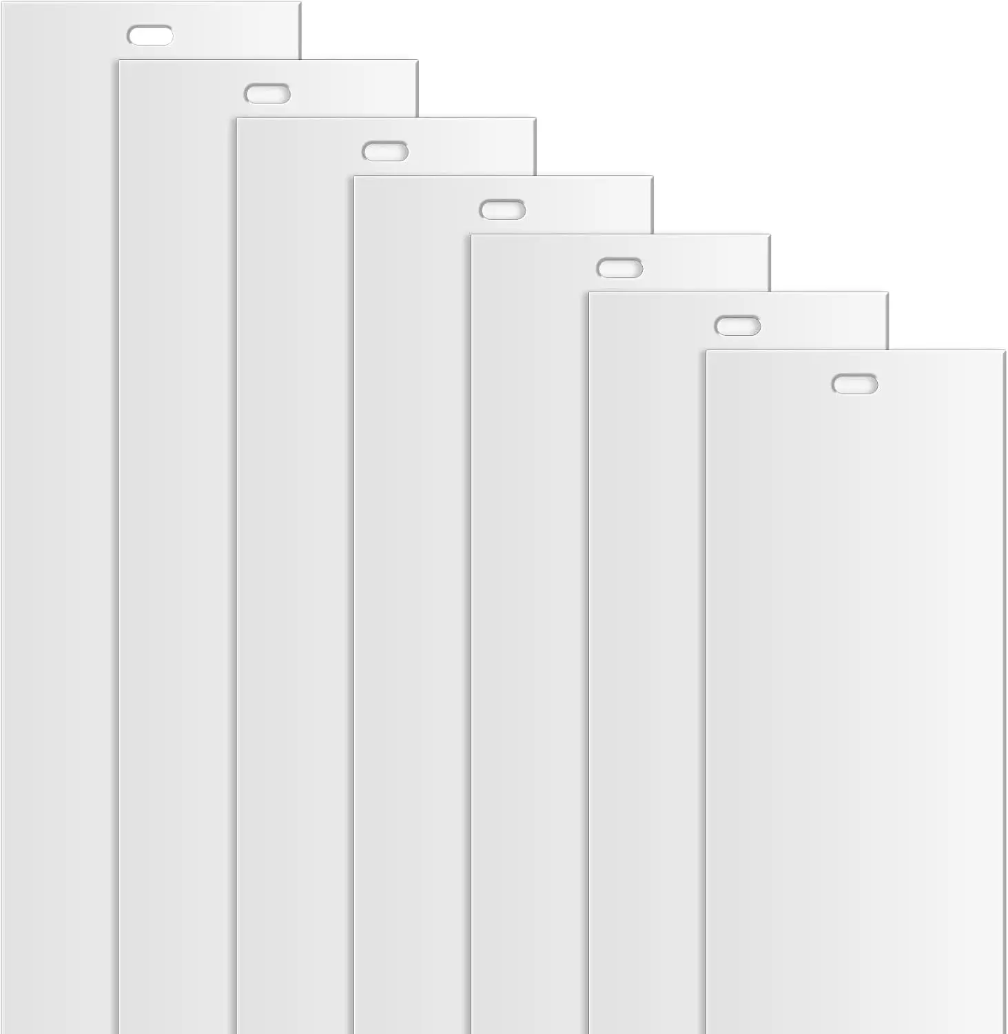 12 Pack 82.5" White Vertical Blind Replacement Slats PVC Vertical Window Blinds UV Resistant Verticals Window Blinds for Sliding Doors & Windows