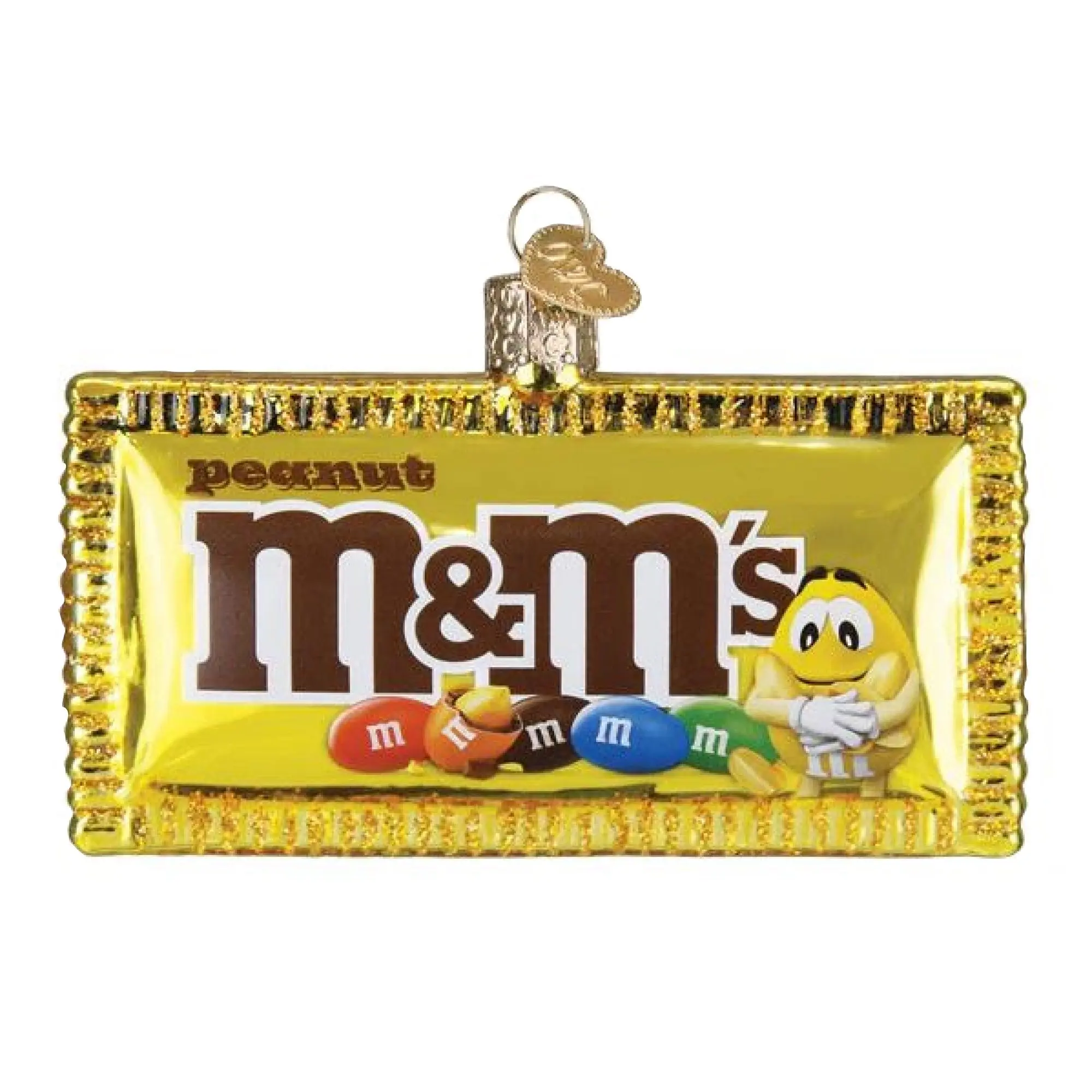 Old World Christmas Blown Glass Ornament for Christmas Tree, Peanut M&M's