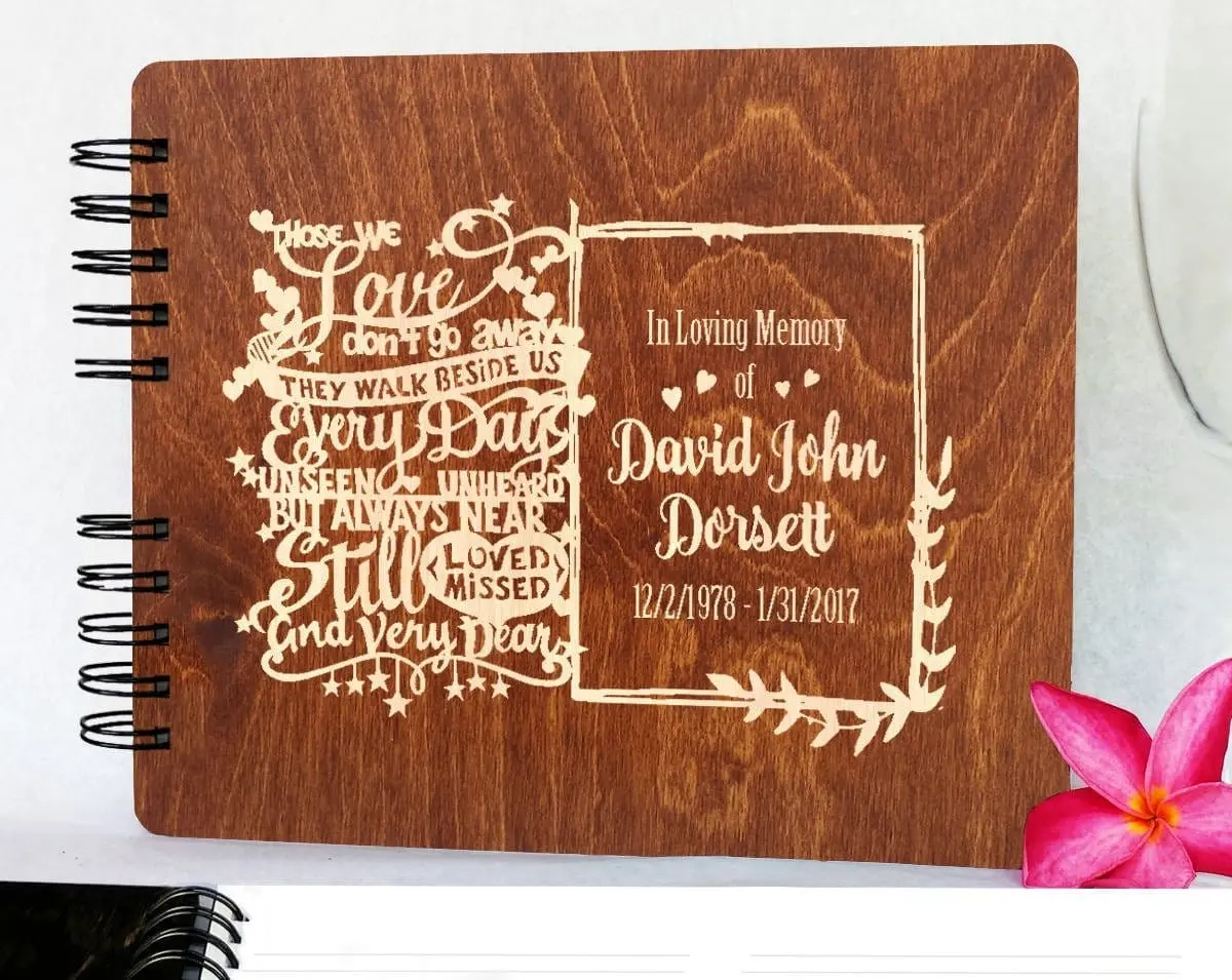 Beautiful Quote | Personalized Funeral Guest Book