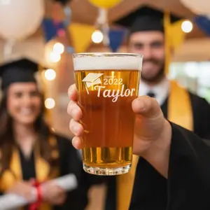 Personalized Beer Glass for Recent Grad