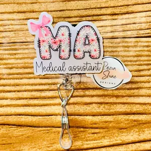 Medical Assistant White Badge Reel