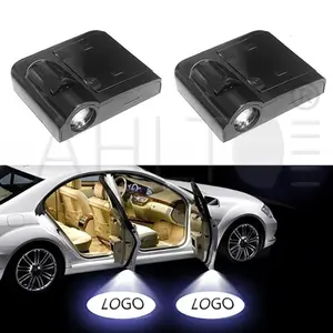 2Pc Led Car Lights, Car Door Light LED Welcome Lamp DIY Logo Accessories Projector Wireless For BMW Mercedes Benz Audi Lexus Land Rover Jaguar Cadillac Volvo Toyota Honda Peugeot Volkswagen Ford Car Accessories