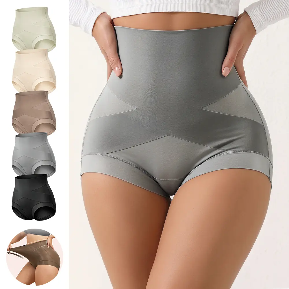 Women’s shaping shorts, breathable and sweat-free, tummy control and butt lift, no rolled edges, versatile everyday women’s underwear, women’s lingerie, high-waisted seamless body-shaping shorts, tummy control shapewear, simple basic womenswear